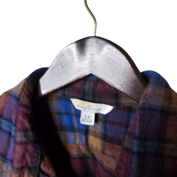 L.L. Bean Flannel - Women’s - Maroon - Plaid - Button Down - Casual - Pockets - Picture 5 of 6